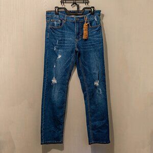 Ring of Fire Slim Fit Distressed Jeans – W33 L30 (New with Tags)